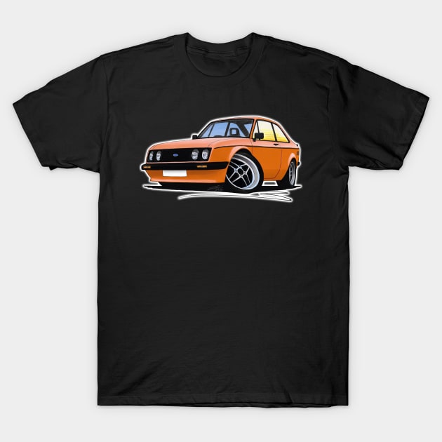 Ford Escort (Mk2) RS2000 Orange T-Shirt by y30man5